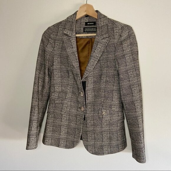 MOS Mosh grey tartan fitted blazer - Picture 5 of 7